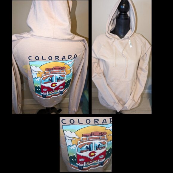 Just 4 Wear Tops - NWT Just 4 Wear Colorado VW Red Van Scenic View Hoodie Womens Size M